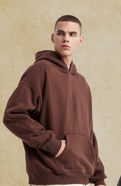 Stitched fleece hoodie