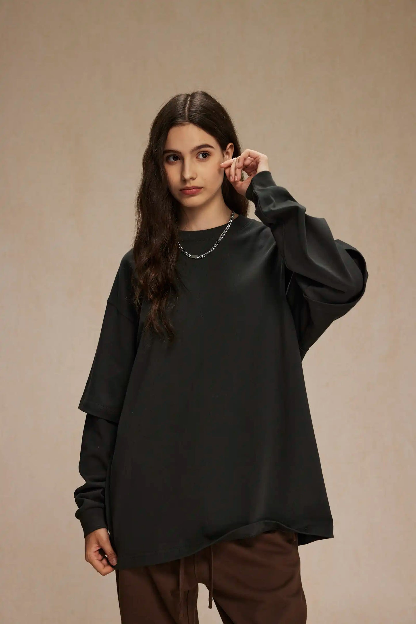 Fake two long-sleeved T-shirts