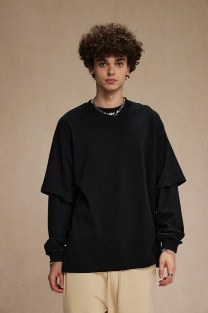 Fake two long-sleeved T-shirts