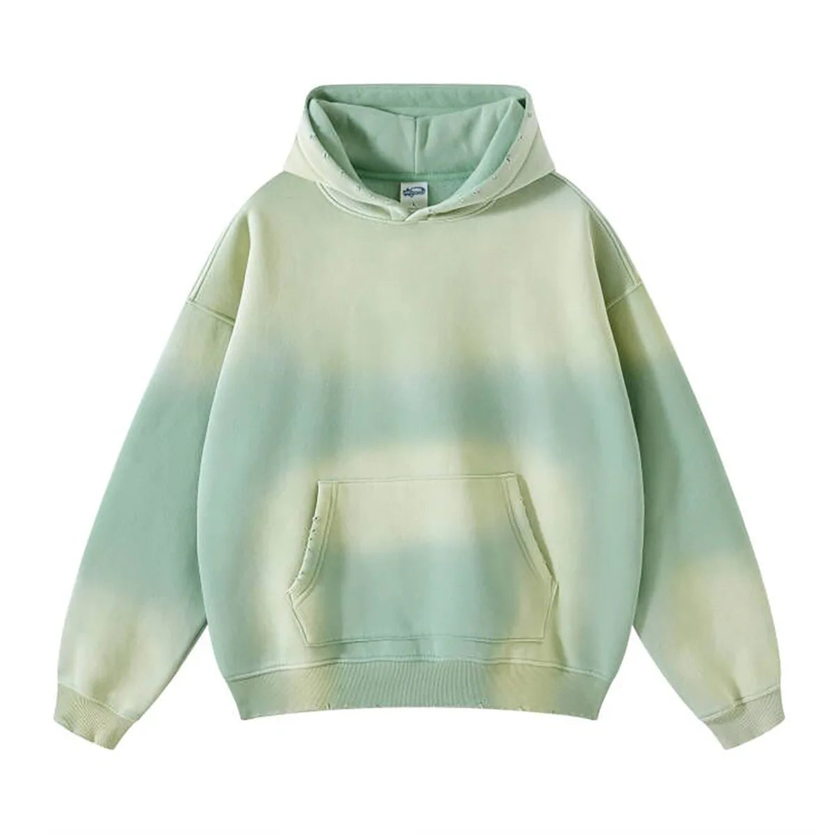 Solid Color Blanks plus fleece thicken spray-dyed aged hoodie