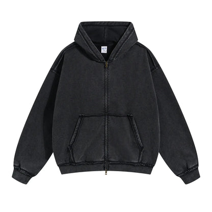 Halcyon loose-rimmed double-zippered hoodie