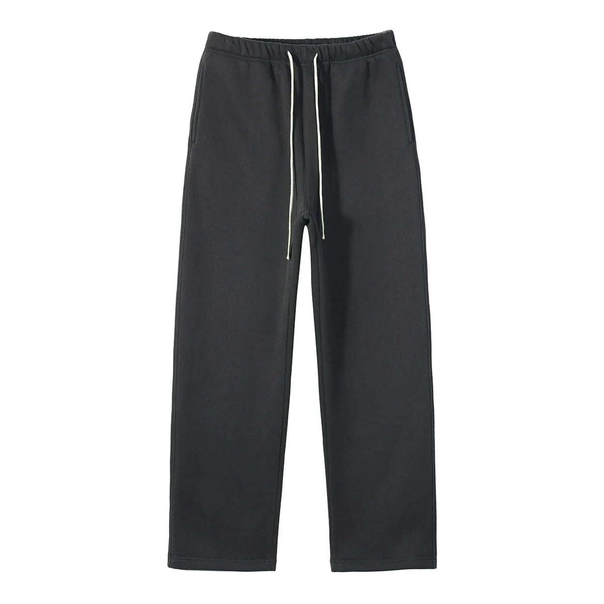 Straight-lined, Cashmere, solid color sweatpants