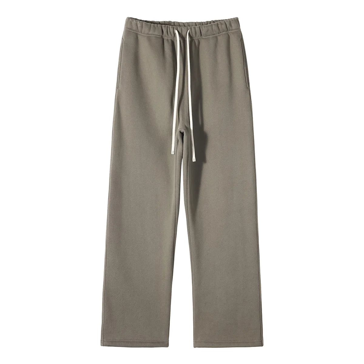 Straight-lined, Cashmere, solid color sweatpants