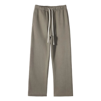 Straight-lined, Cashmere, solid color sweatpants