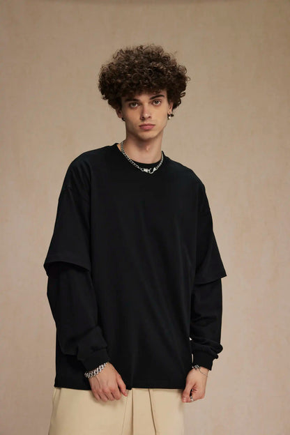 Fake two long-sleeved T-shirts