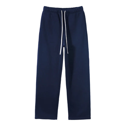 Straight-lined, Cashmere, solid color sweatpants