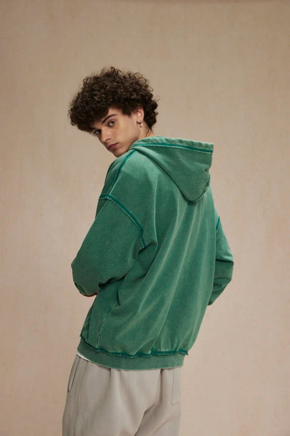 Halcyon loose-rimmed double-zippered hoodie