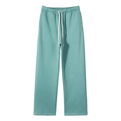 Straight-lined, Cashmere, solid color sweatpants