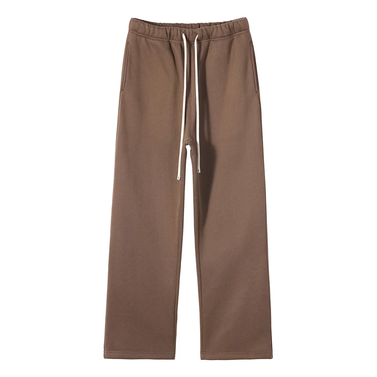 Straight-lined, Cashmere, solid color sweatpants