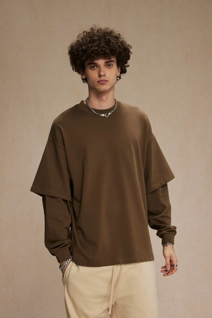 Fake two long-sleeved T-shirts