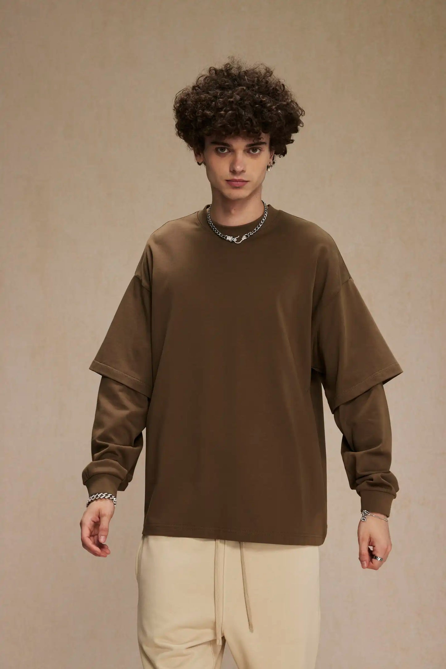 Fake two long-sleeved T-shirts