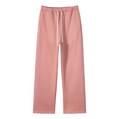 Straight-lined, Cashmere, solid color sweatpants