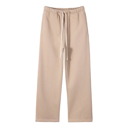 Straight-lined, Cashmere, solid color sweatpants