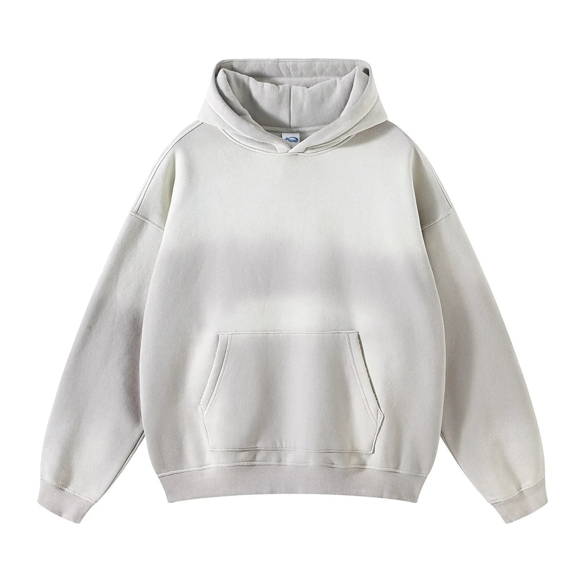 Solid Color Blanks plus fleece thicken spray-dyed aged hoodie