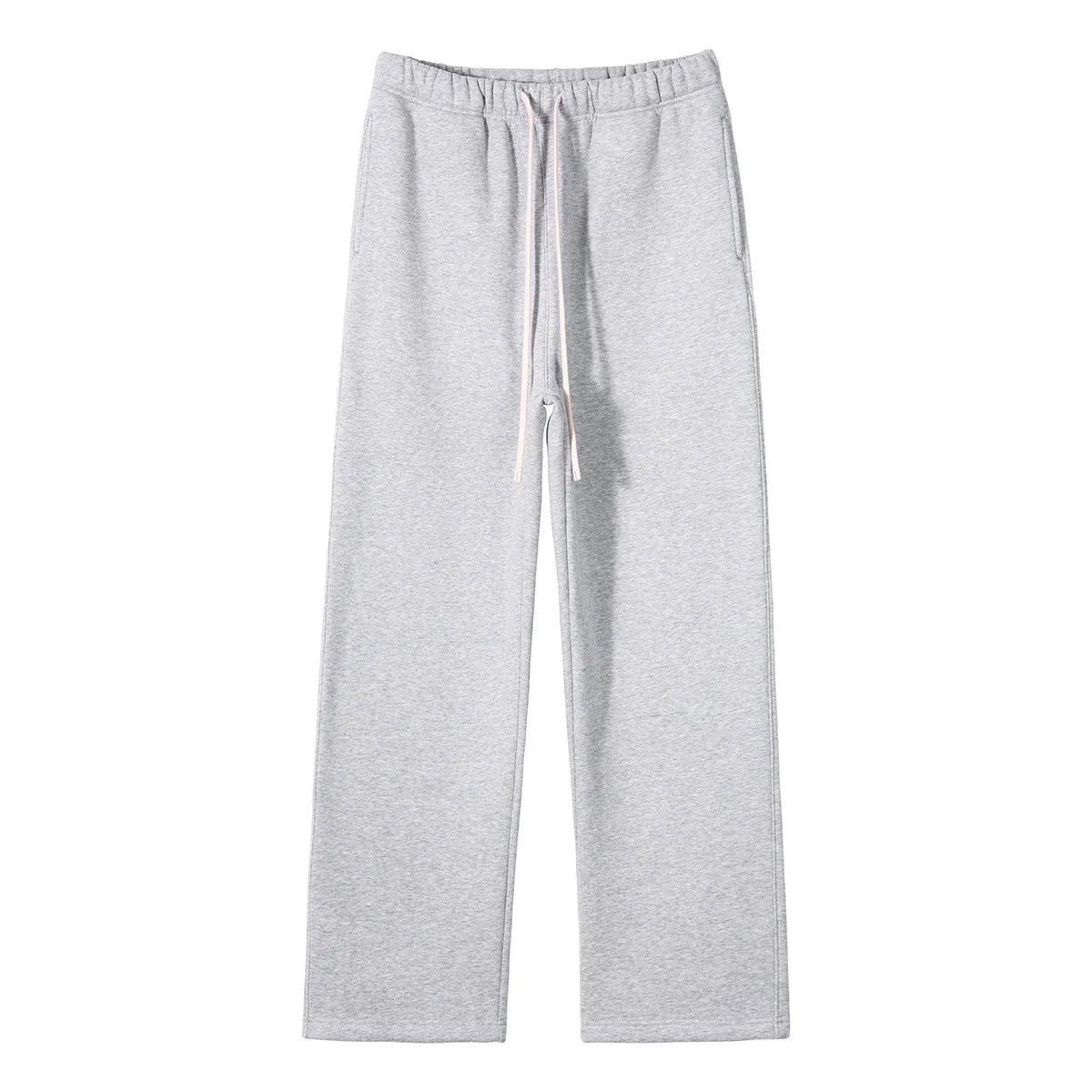 Straight-lined, Cashmere, solid color sweatpants