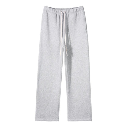 Straight-lined, Cashmere, solid color sweatpants