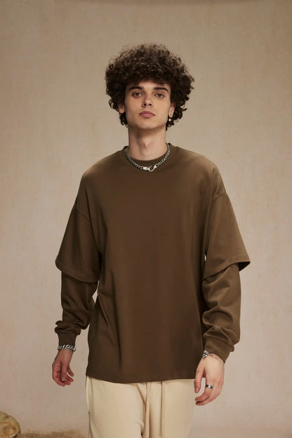 Fake two long-sleeved T-shirts