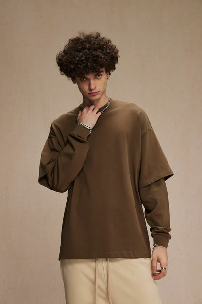 Fake two long-sleeved T-shirts