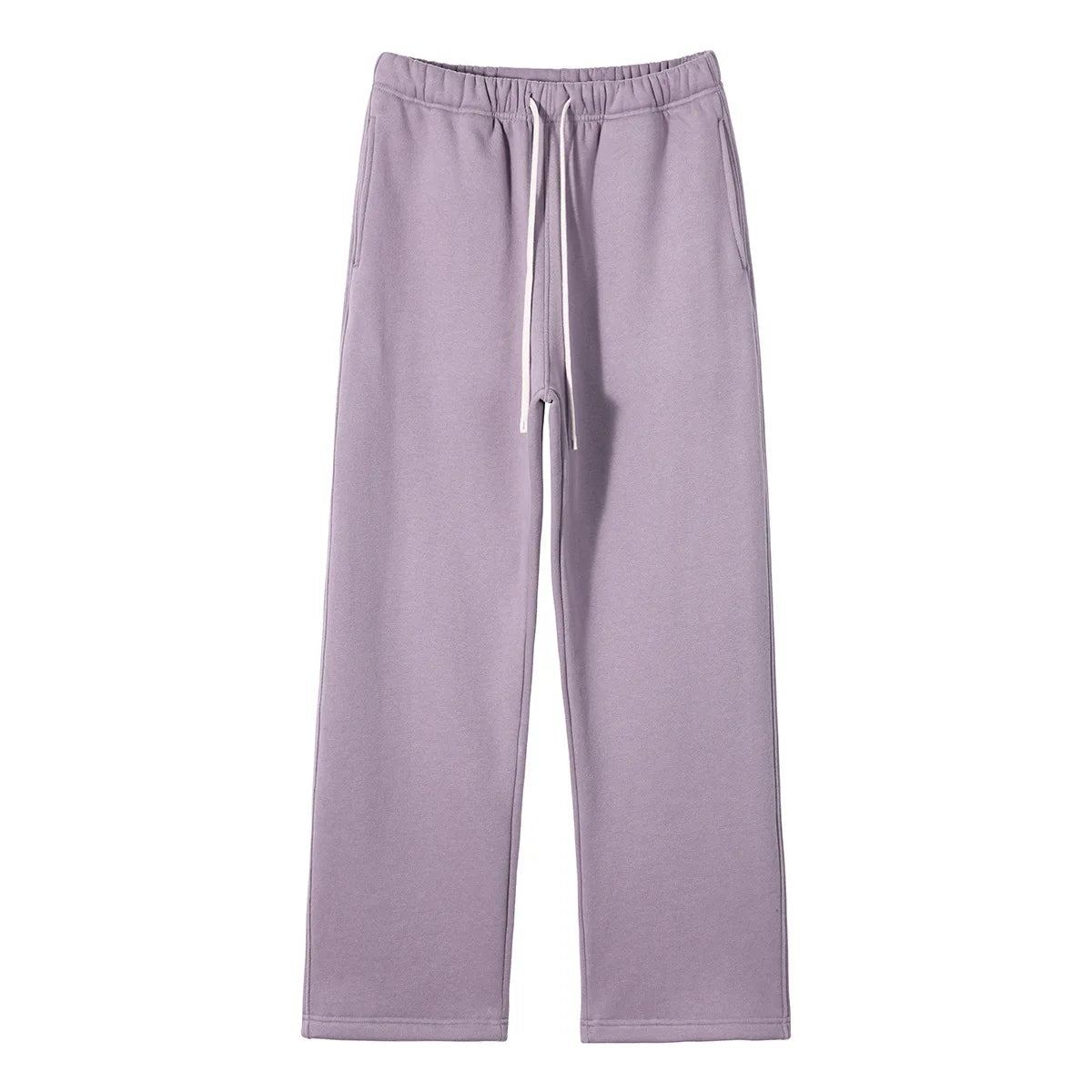 Straight-lined, Cashmere, solid color sweatpants