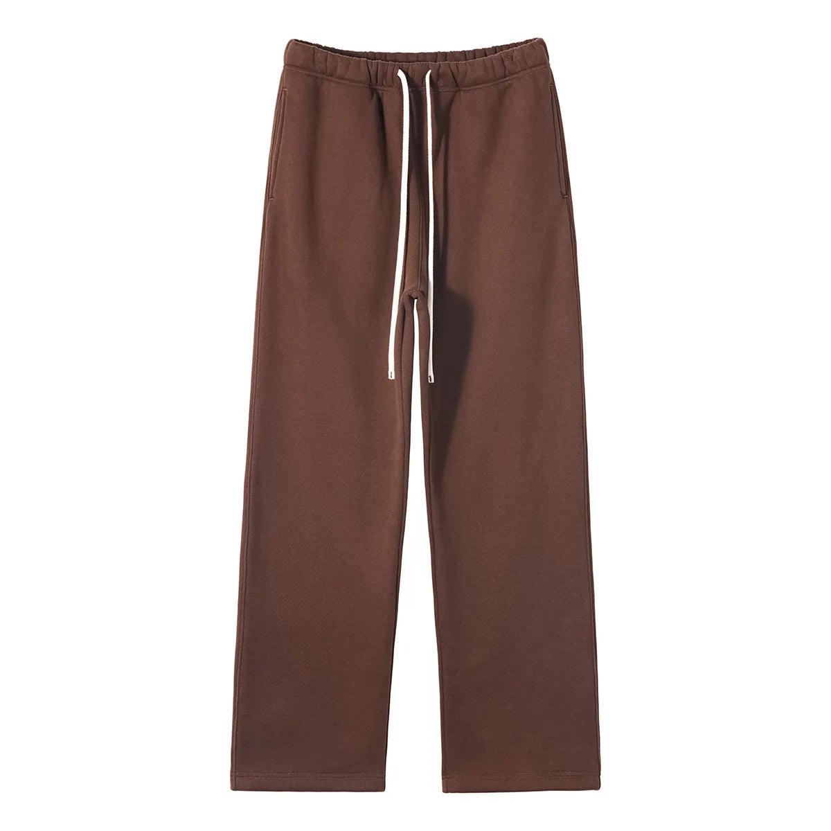 Straight-lined, Cashmere, solid color sweatpants