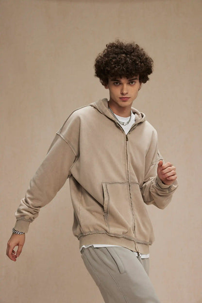 Halcyon loose-rimmed double-zippered hoodie