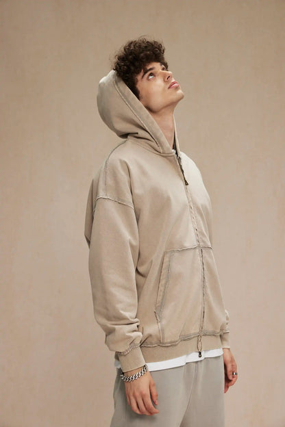 Halcyon loose-rimmed double-zippered hoodie