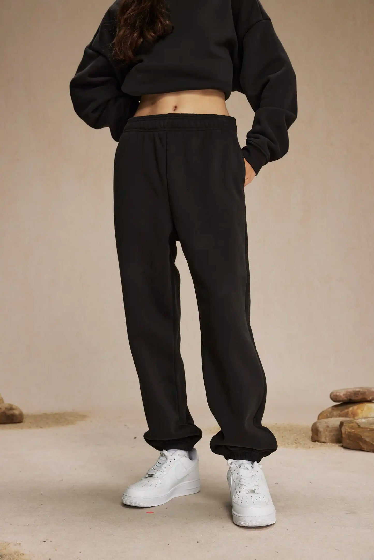 Fleece and thicken sweatpants