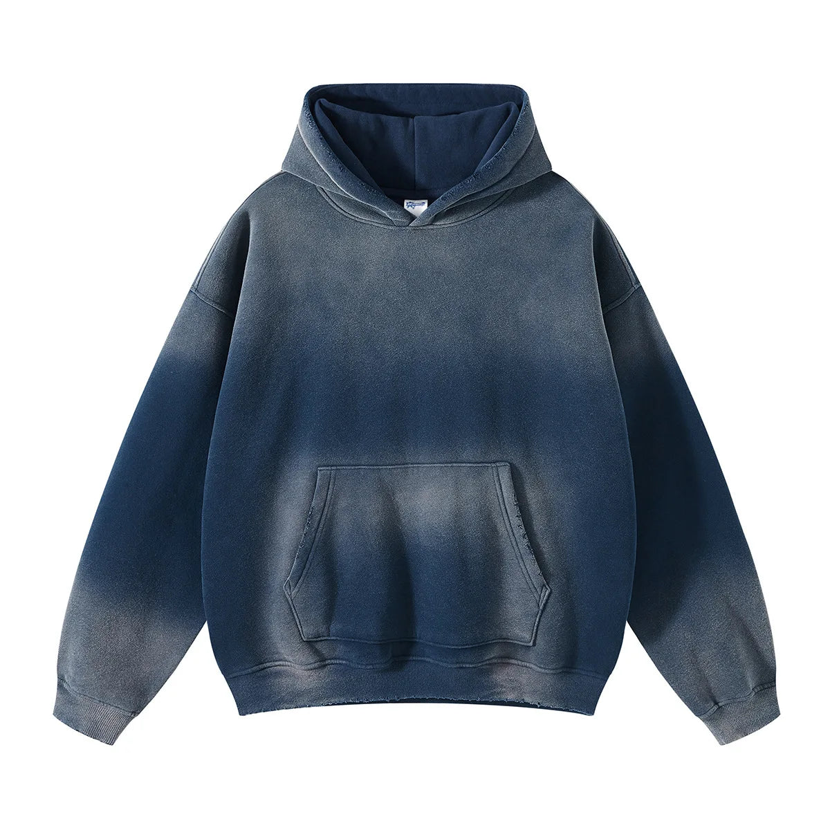 Solid Color Blanks plus fleece thicken spray-dyed aged hoodie